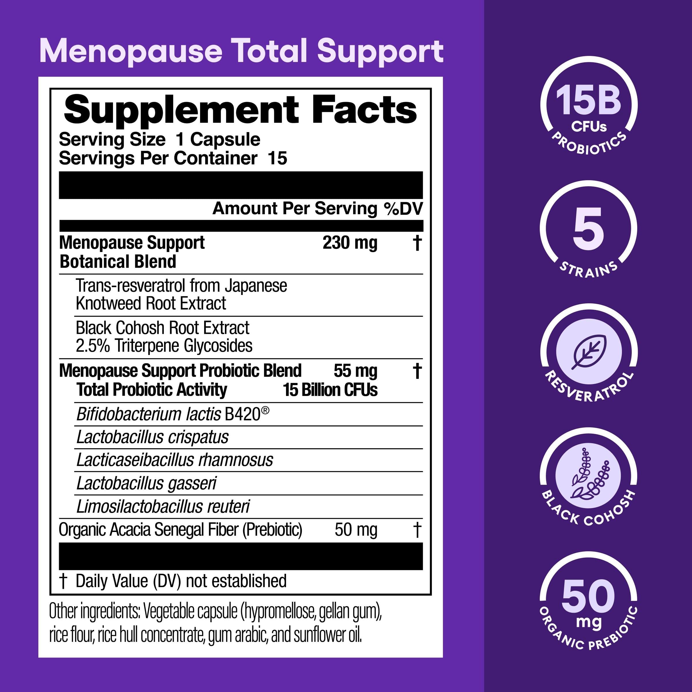 Physician's Choice Menopause Probiotic - Sample Pack Size - Supports Hormone Balance, Hot Flashes